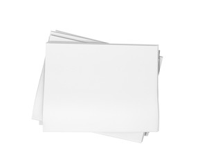 News, stack of blank newspapers, isolated on white background. 3d illustration