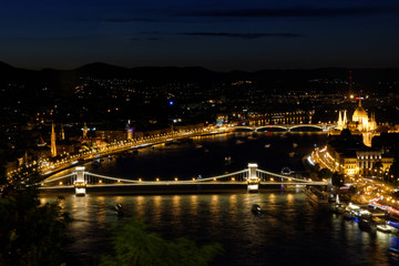 Budapeszt by night, Budapeszt nocą - obrazy, fototapety, plakaty