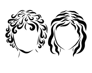 Two cute baby, boy and girl