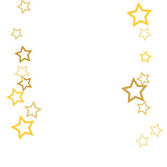 Magic gold stars confetti. Christmas and New Year falling stars background. Sparkling glitter celebration confetti decoration. Rich VIP premium design