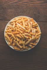 Kaddu or Pumpkin Kheer Or Bhoplyachi Kheer in Marathi and gummadikaya payasam in Telugu, Garnished with dry fruits. served in a bowl over moody background. Selective focus