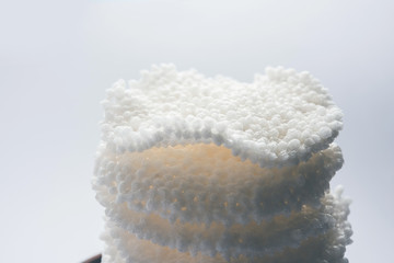 Basundi Or Rabri is an Indian sweet popular in Gujarat and Maharashtra. It is a sweetened condensed milk. Garnished with Dry fruits and Saffron. Served in a bowl over moody background. Selective focus