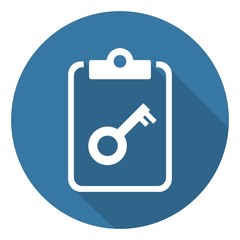 Доступ к документам, информации. Иконка. Плоский дизайн.
