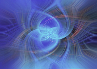 Blue and maroon swirl design