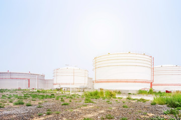 view of oil depot, containers in