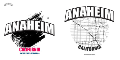 Anaheim, California, two logo artworks