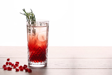 pomegranate and rosemary cocktail