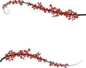 Plum blossom border