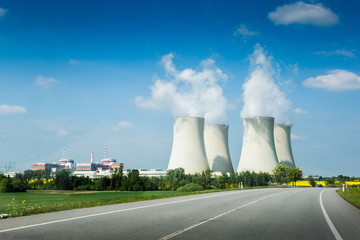 Fototapeta na wymiar Nuclear power plant in Czech Republic. Europe.