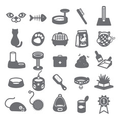 Cat icon set for pet shop 2