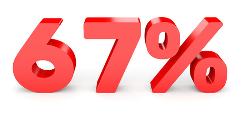 Sixty seven percent off. Discount 67 %.