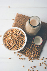 Basundi Or Rabri is an Indian sweet popular in Gujarat and Maharashtra. It is a sweetened condensed milk. Garnished with Dry fruits and Saffron. Served in a bowl over moody background. Selective focus