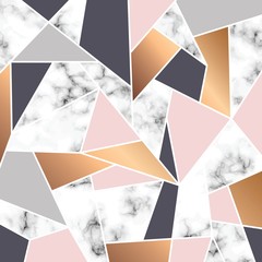 Vector marble texture design with white geometric lines, black and white marbling surface, modern luxurious background, vector illustration