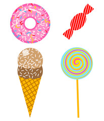 Fun stickers for Girl, fashion cute patches, badges, pins. Collection different elements for notebook. Vector trendy illustration. tasty food