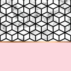 Vector marble texture design with golden geometric lines, black and white marbling surface, modern luxurious background, vector illustration