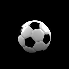 Fototapeta na wymiar Soccer ball on a black background