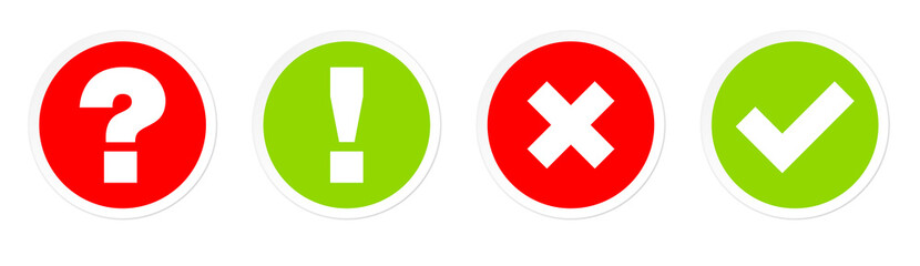 Question, Answer & Check Marks Set