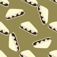 seamless pattern piece of sweet cake