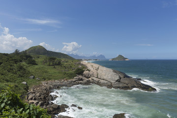 Fototapeta na wymiar Beach landscape in Rio de Janeiro.