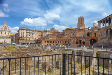 Fototapeta premium Excavations of the ancient Trajan's Forum
