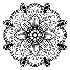 Mandalas for coloring  book. Decorative round ornaments. Unusual flower shape. Oriental vector, Anti-stress therapy patterns. Weave design elements. Yoga logos Vector.