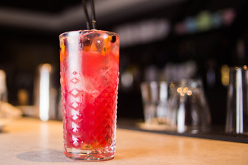 alcoholic drink with ice