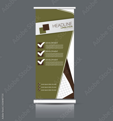 Rollup Vertical Banner Stand Template Abstract Background Concept