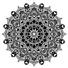 Mandalas for coloring  book. Decorative round ornaments. Unusual flower shape. Oriental vector, Anti-stress therapy patterns. Weave design elements. Yoga logos Vector.