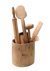 Wooden kitchen utensils