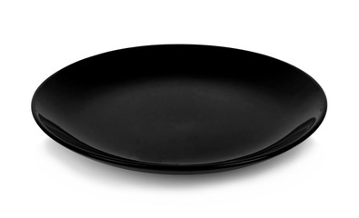 Black ceramic plate