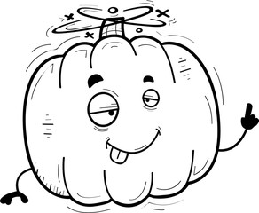 Drunk Cartoon Pumpkin