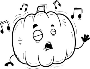 Cartoon Pumpkin Singing