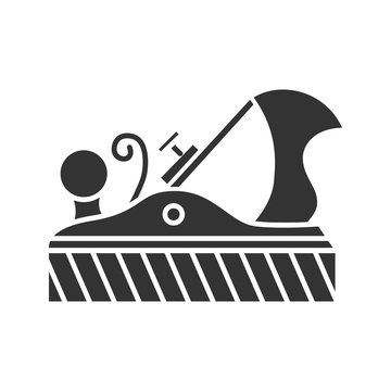 black hand plane tool icon clip art preview