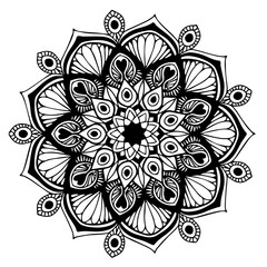 Mandalas for coloring  book. Decorative round ornaments. Unusual flower shape. Oriental vector, Anti-stress therapy patterns. Weave design elements. Yoga logos Vector.