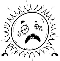 Cartoon Sun Crying