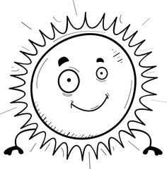 Cartoon Sun Smiling