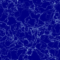 Royal dark navy blue background seamless design with marbling white veins, stone graphic structure