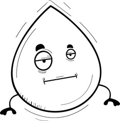 Cartoon Waterdrop Bored