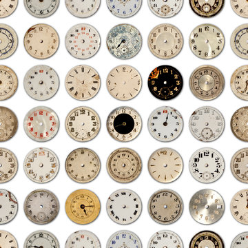 Old Watch Faces Repeating Background