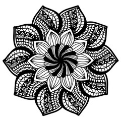 Mandalas for coloring  book. Decorative round ornaments. Unusual flower shape. Oriental vector, Anti-stress therapy patterns. Weave design elements. Yoga logos Vector.