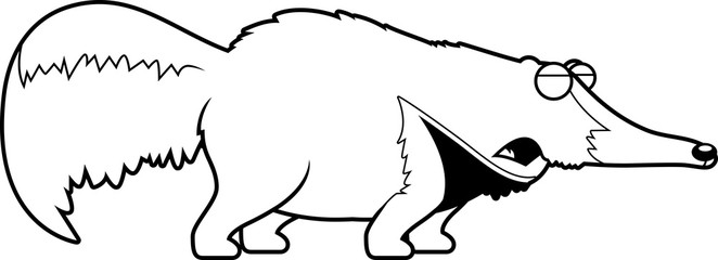 Cartoon Anteater Howling