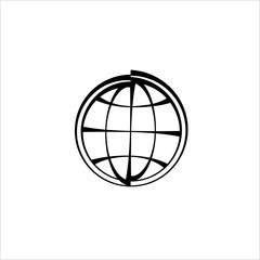 Globe Icon Calligraphic