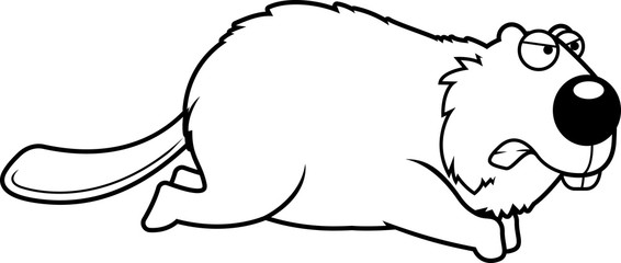 Angry Cartoon Beaver