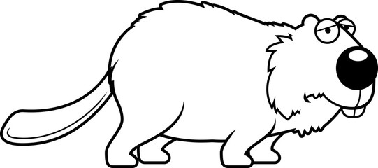 Sad Cartoon Beaver