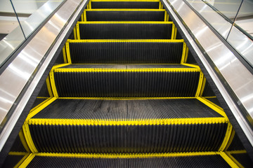 Electric escalator Way up the mall.