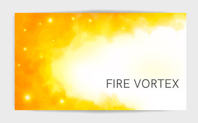 Magic light fire flame postcard template. 