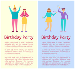 Birthday Party Collection Vector Illustration
