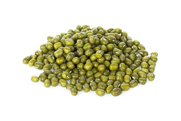 Mung beans isolated on white background