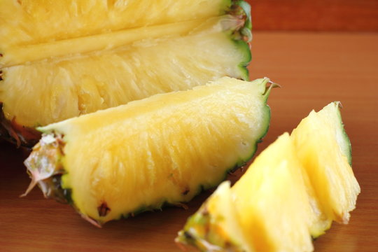 fresh pineapples in fruit 
