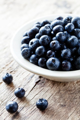 Bowl Of Organic Blueberries